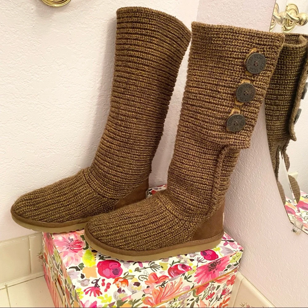 UGG Chestnut Knit Button Boots - Picture 11 of 15